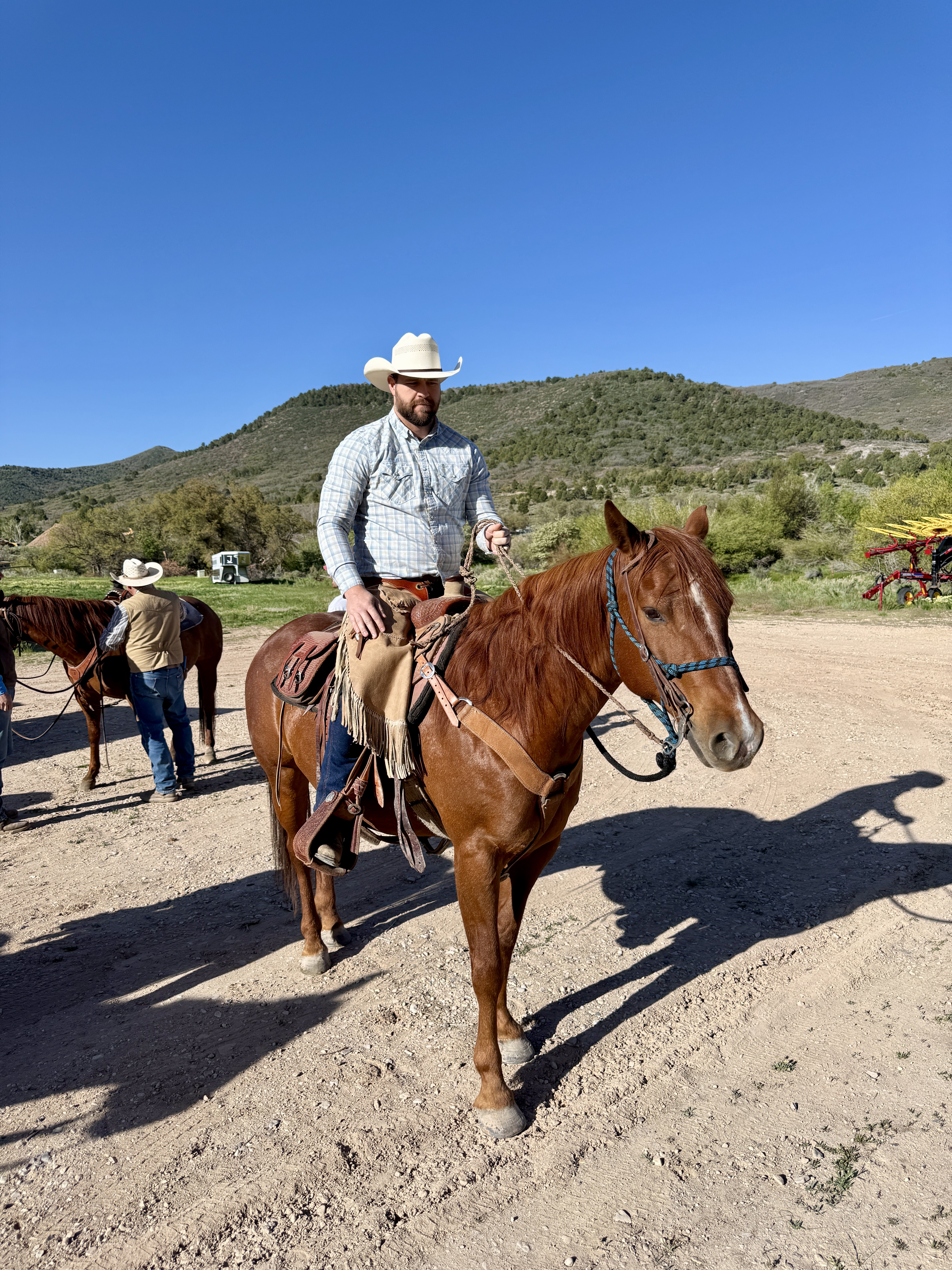 On horseback at the ranch