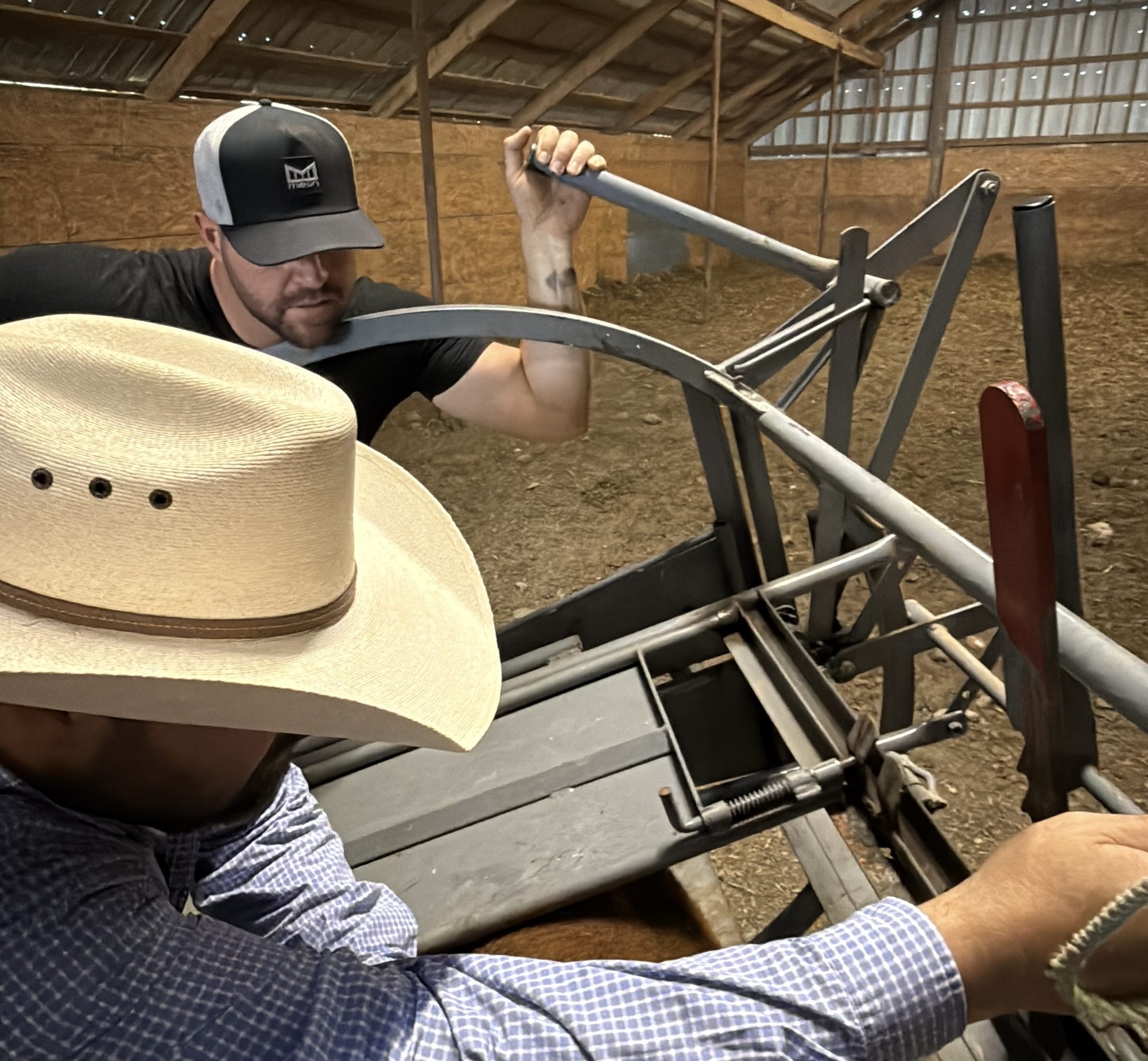 Hands-on work at the chute